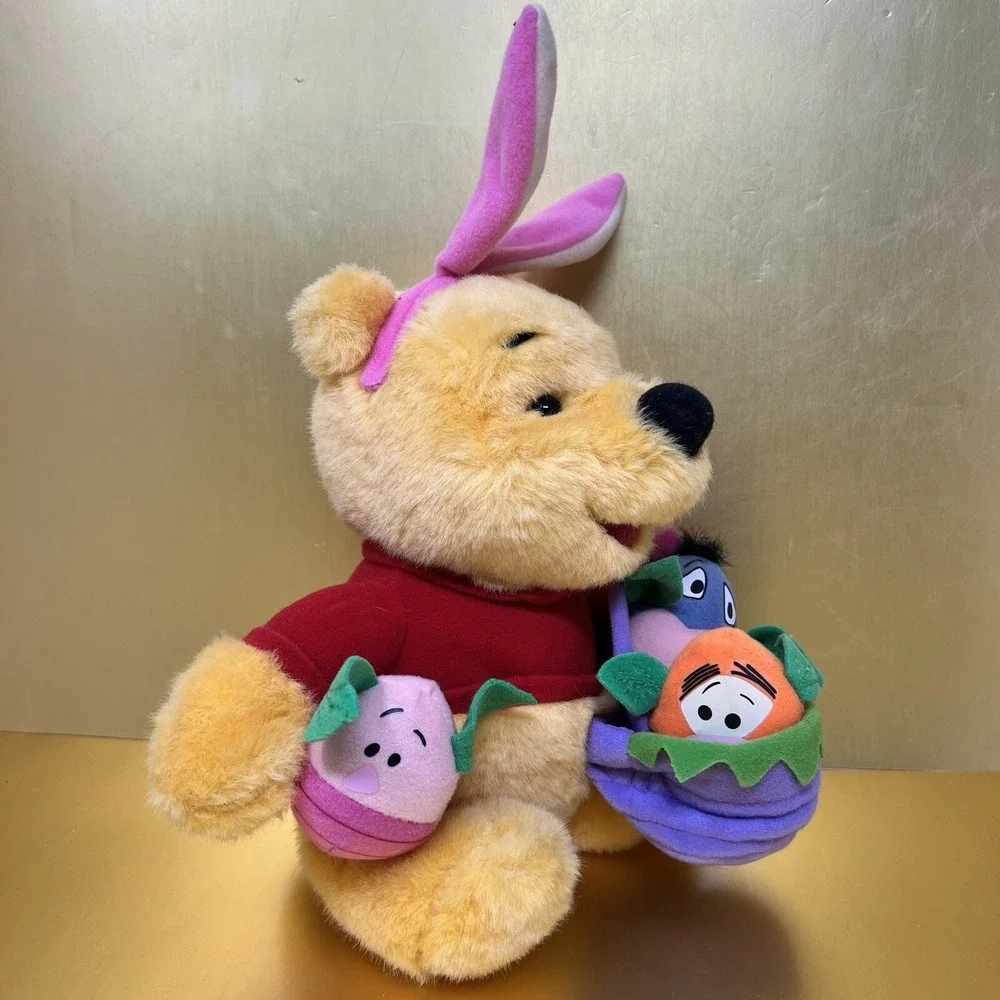 Winnie The Pooh & Friends Easter Bunny Plush Stuffed Animal Toy 1999‎ Mattel 9